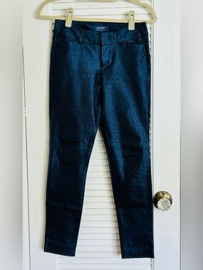 Old Navy Men's Metallic Deep Blue Stretch Dress Pants